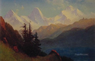 Splendour of the Grand Tetons Albert Bierstadt Oil Paintings